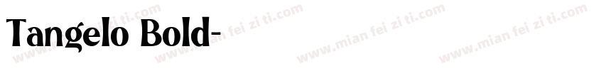 Tangelo Bold字体转换